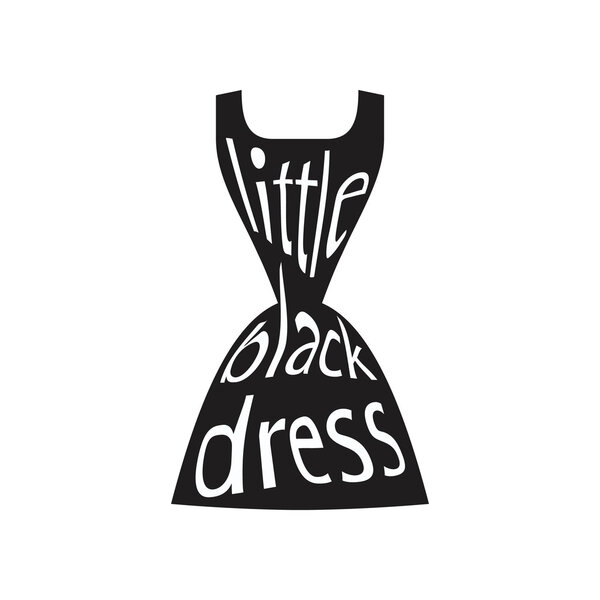 little black dress lettering