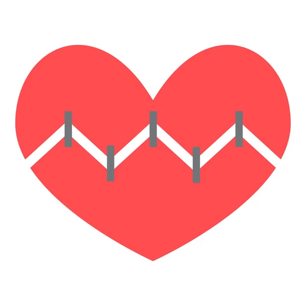 Corazón roto vector rojo — Vector de stock