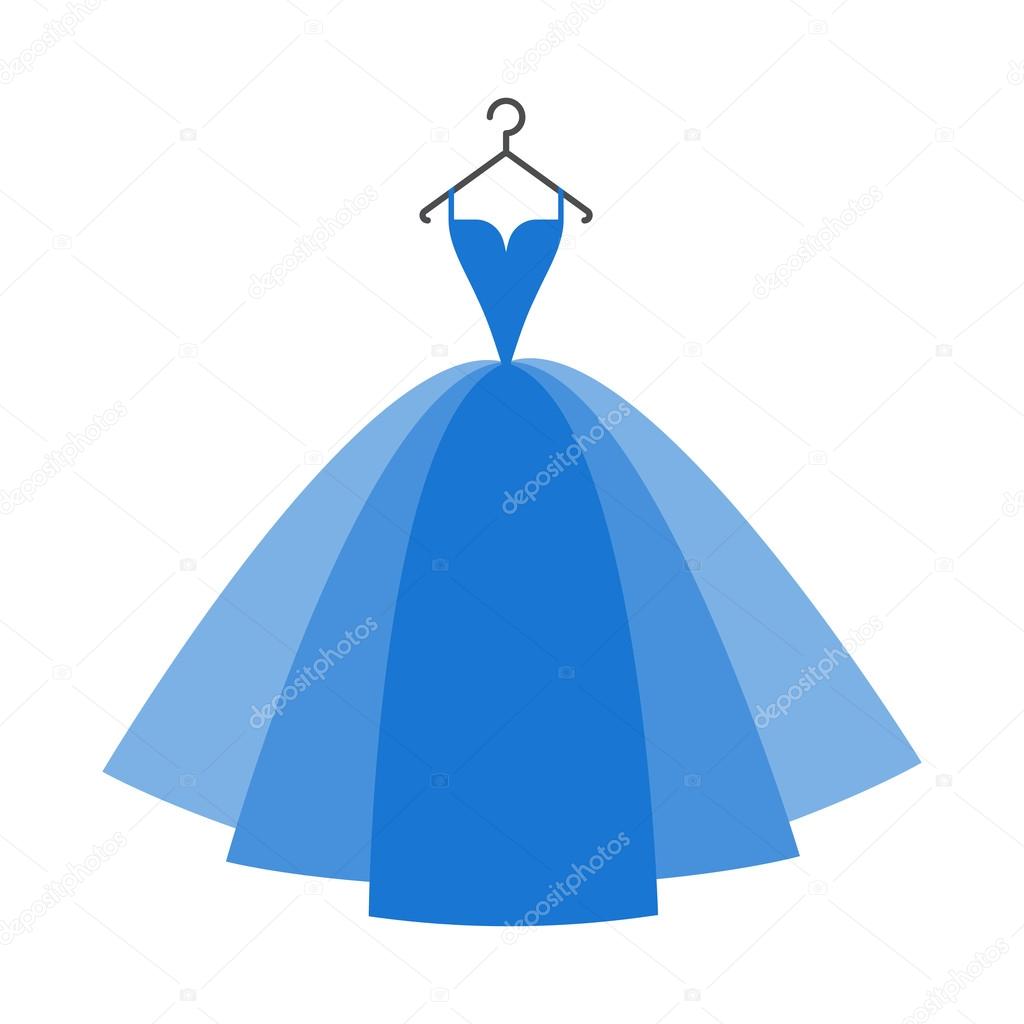 ball gown blue