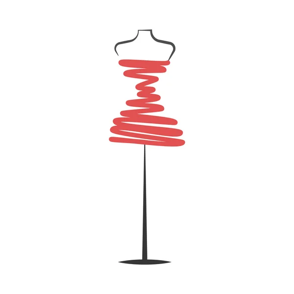 Vestido maniquí ilustración vector — Archivo Imágenes Vectoriales