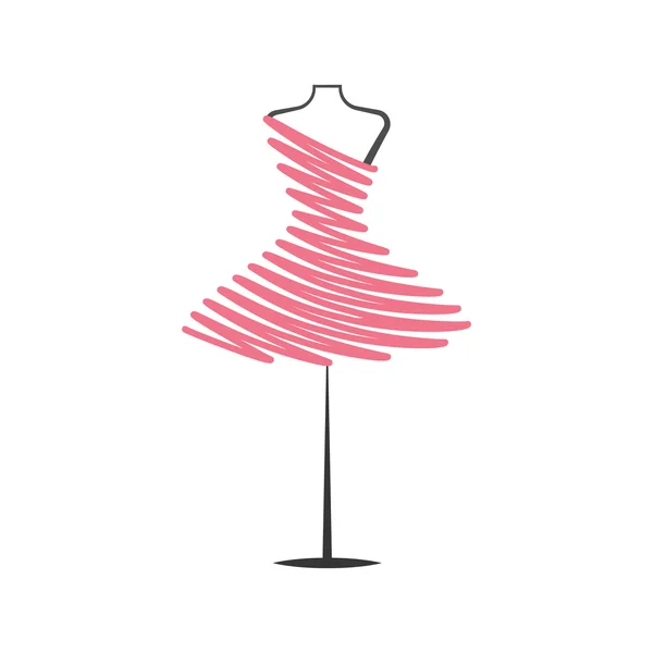 Dummy Kleid Illustration Vektor — Stockvektor