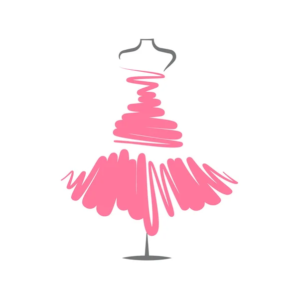 Dummy Kleid Illustration Vektor — Stockvektor