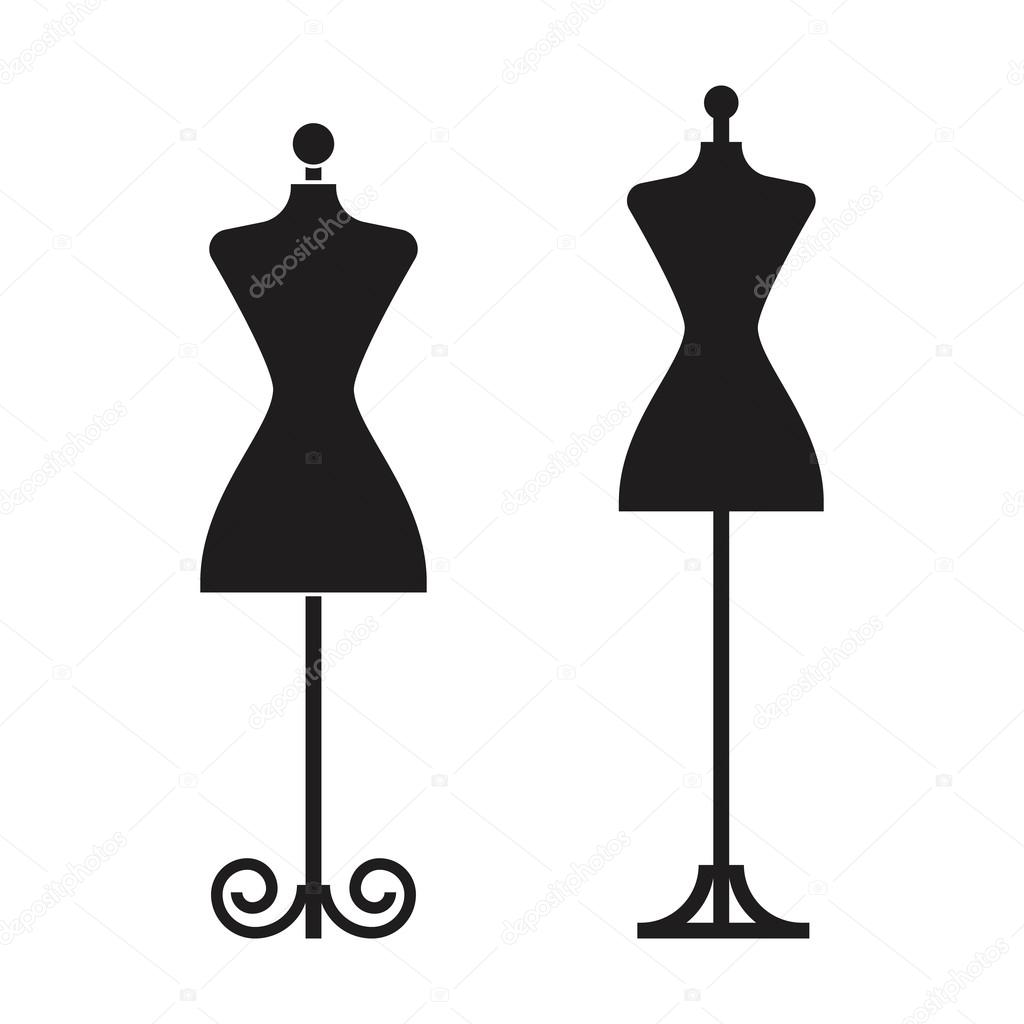Two dummy dress illustration vector Stock Vector Image by ©konekotanya ...