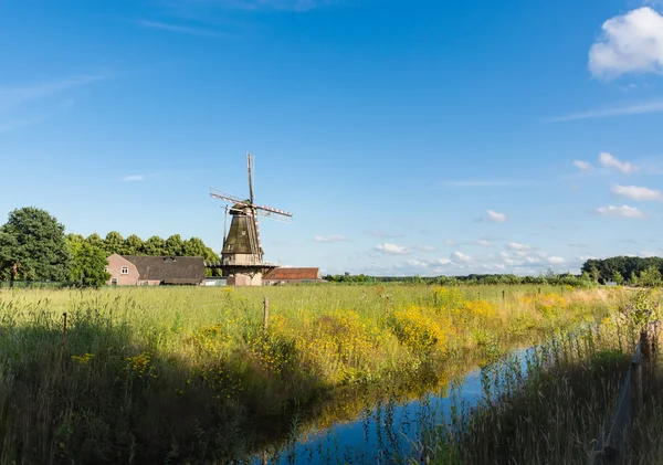 풍차와 네덜란드 풍경 — 스톡 사진