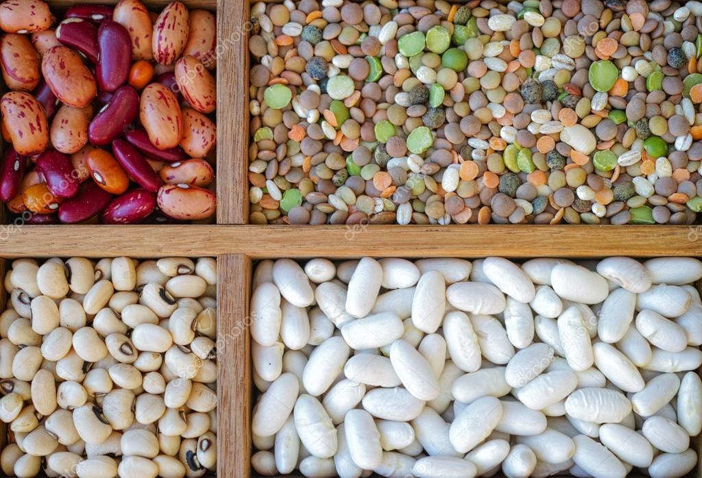 Collection assorted of lentils, beans, peas, grain, groats, soyb Stock Photo by ©fotopixel.web