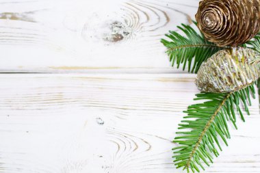 Koniler kopya alanı ile Noel köknar ağacı