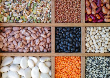 Muhtelif mercimek, fasulye, bezelye, tahıl, kabuğu çıkarılmış tane, soya fasulyesi toplama