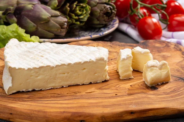 Colección Quesos Queso Francés Brie Meaux Región Seine Marne Con — Foto de Stock