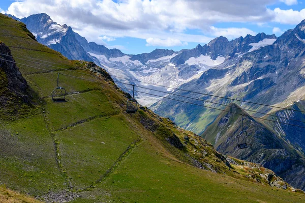 Caminhadas Perto Estação Esqui Les Deux Alpes Vista Sobre Picos — Fotografia de Stock