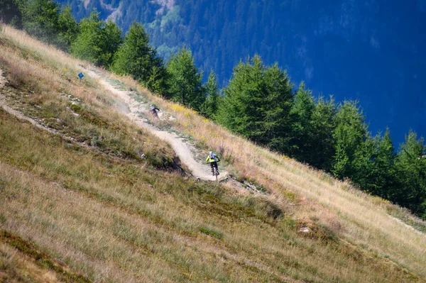 Défi Sportif Extrême Plein Air Dans Les Alpes Françaises Été — Photo