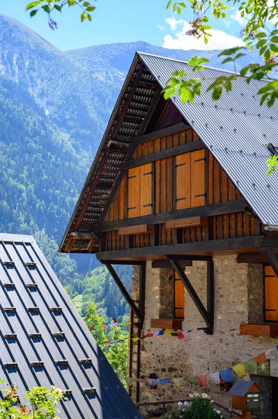 Kleines Mittelalterliches Dorf Venosc Den Französischen Alpen Sommer Ecrins Gebirge — Stockfoto