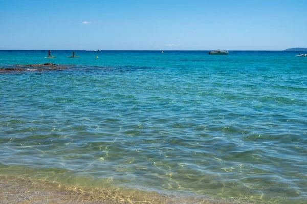 Zomervakantie Aan Franse Rivièra Kristalhelder Azuurblauw Water Van Middellandse Zee — Stockfoto