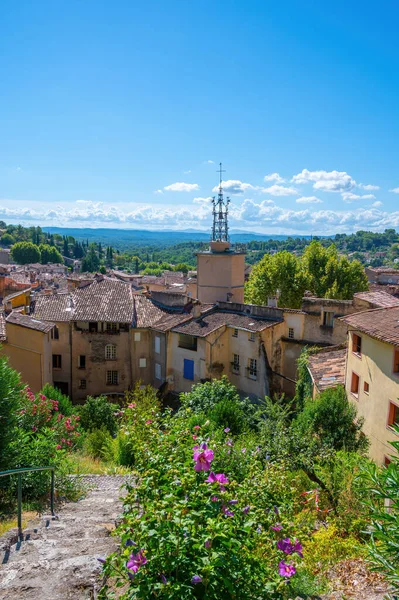 Reisbestemming Klein Oud Dorpje Cotignac Var Provence Omgeven Door Wijngaarden — Stockfoto