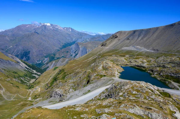 Пешие Прогулки Рядом Горнолыжной Станцией Les Deux Alpes Вид Пики — стоковое фото