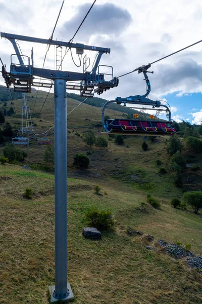 Vista Desde Telesilla Les Deux Alpes Los Picos Las Montañas —  Fotos de Stock