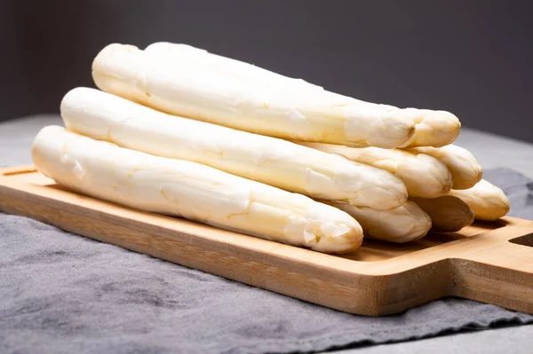 High Quality Big Fresh Dutch White Asparagus Vegetables Ready Cook — Stock Photo, Image