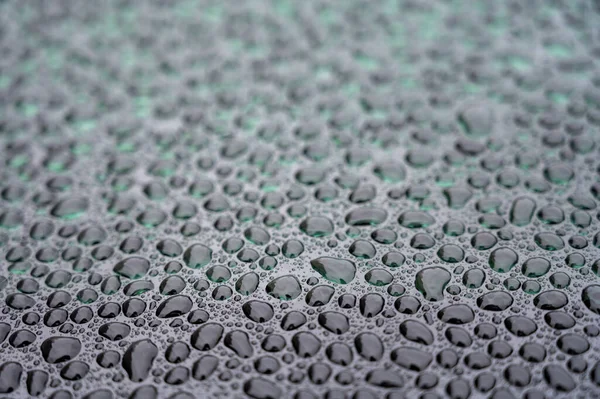 Texturierter Hintergrund Mit Regentropfen Auf Glas Nahaufnahme — Stockfoto