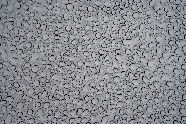 Fundo Texturizado Com Gotas Água Chuva Vidro Perto — Fotografia de Stock