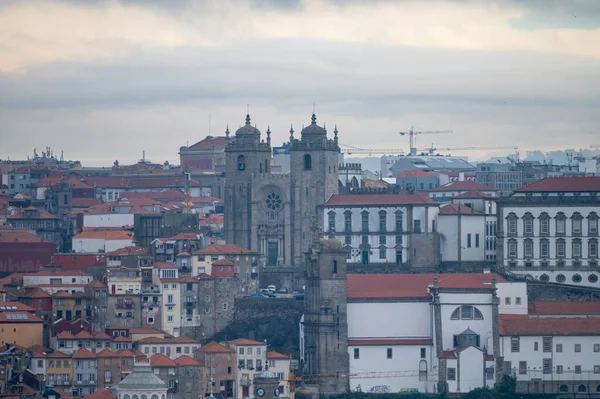 Vista Panorâmica Sobre Rio Douro Parte Antiga Porto Vila Nova — Fotografia de Stock