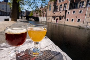 Belçika birasının açık kafe ya da meyhanedeki tadıyla güneşli bir günde Brüksel, Belçika 'daki ortaçağ evleri ve kanalları gezilecek.