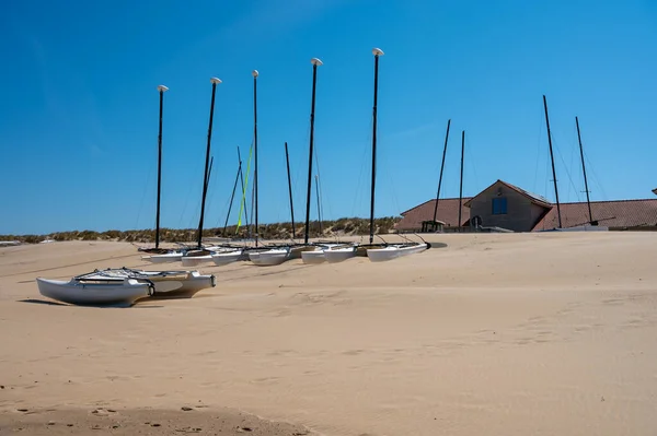 Spiaggia Sabbia Gialla Nella Piccola Città Belga Haan Coq Sur — Foto Stock