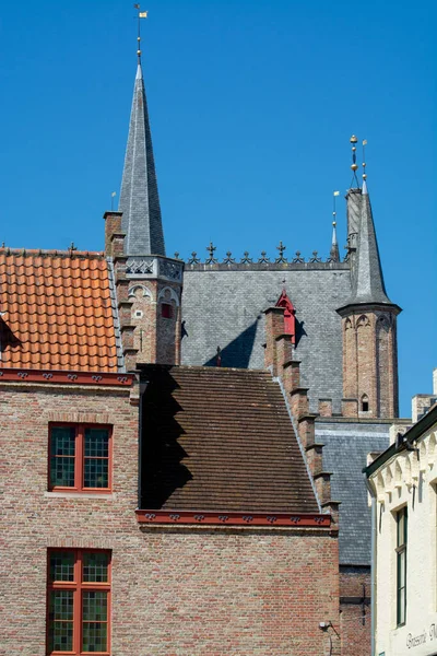 April 2021 Bruges Belgium Walking Medieval Bruges Streets Historical City — Stock Photo, Image