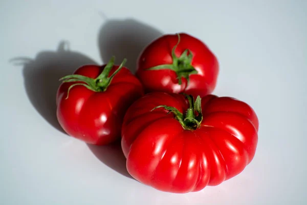 Tomates Monterosa Saborosos Rosa Maduros Espanha Fecham — Fotografia de Stock