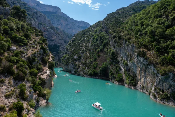 National Park Grand Canyon Verdon Turquoise Waters Mountains Lake Sainte — Stock Photo, Image