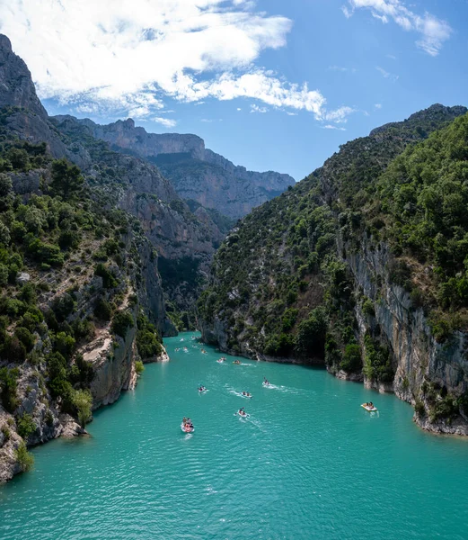 Parco Nazionale Grand Canyon Verdon Acque Turchesi Delle Montagne Lago — Foto Stock