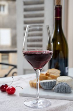 Burgundy Cote de Nuit şarap bölgesinde Fransız keçi peyniri ve manzaralı Grand Cru pinot noir üzüm bağlarından şarap tadıyoruz.