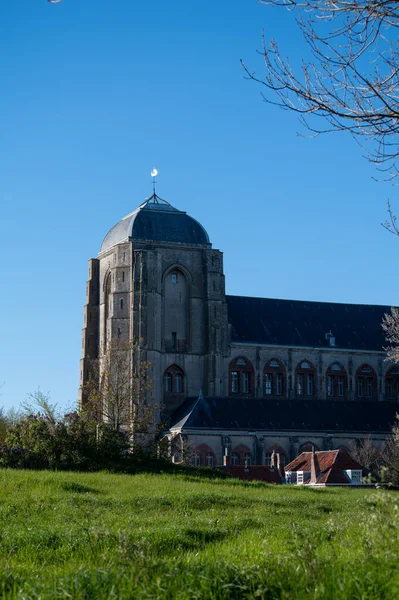 Stadsutsikt Över Gamla Medeltida Hus Liten Historisk Stad Veere Nederländerna — Stockfoto