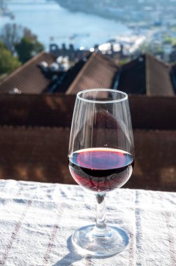 Farklı tahkim edilmiş tatlı yakutlarının, Douro nehrinin manzaralı tawny porto şaraplarının, Vila Nova de Gaia 'nın porto localarının ve Portekiz' in Porto şehrinin tadı.