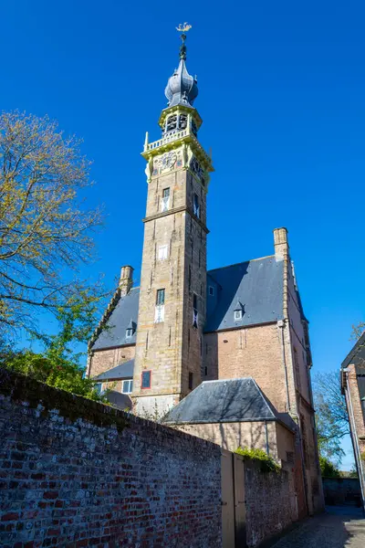 Stadsgezicht Oude Middeleeuwse Huizen Het Historische Stadje Veere Nederland Walcheren — Stockfoto