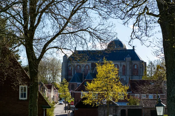 Вид Міста Стародавні Середньовічні Будинки Невеликому Історичному Місті Віре Нідерландах — стокове фото