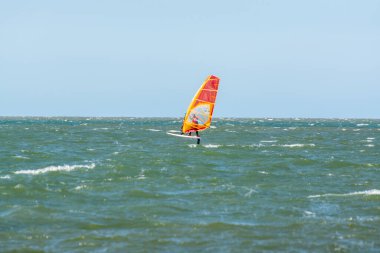 Hollanda 'da Kuzey Denizi' nin soğuk sularında aşırı su sporu