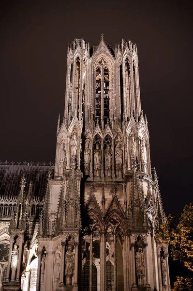 Pemandangan Detail Tentang Gereja Katedral Katolik Roma Goth Notre Dame — Stok Foto