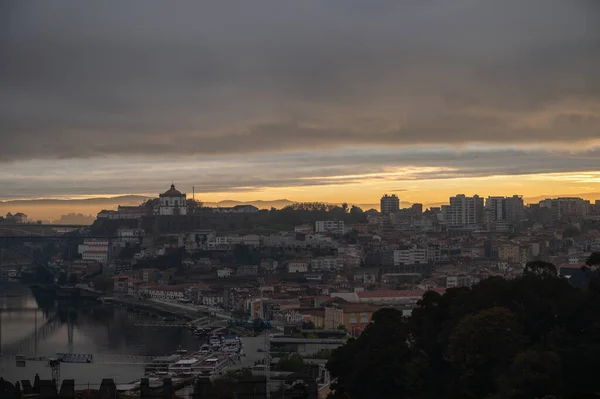 Vista Panoramica Sul Fiume Douro Sulla Parte Vecchia Porto Vila — Foto Stock
