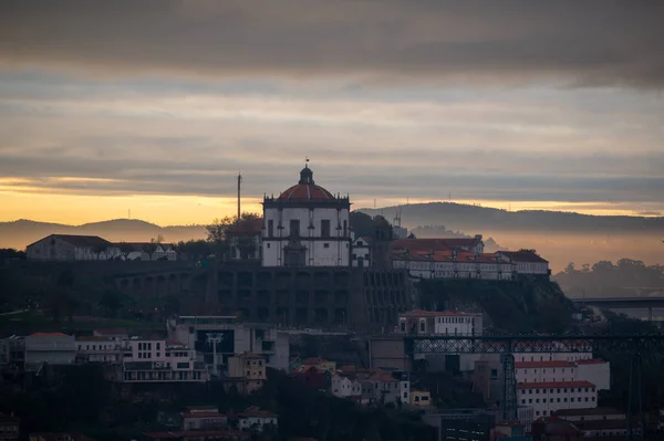 Vista Panorâmica Sobre Rio Douro Parte Antiga Porto Vila Nova — Fotografia de Stock