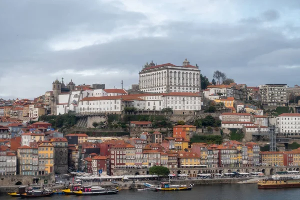 Oporto Portogallo Ottobre 2020 Vista Sulle Vecchie Case Colorate Sulla — Foto Stock