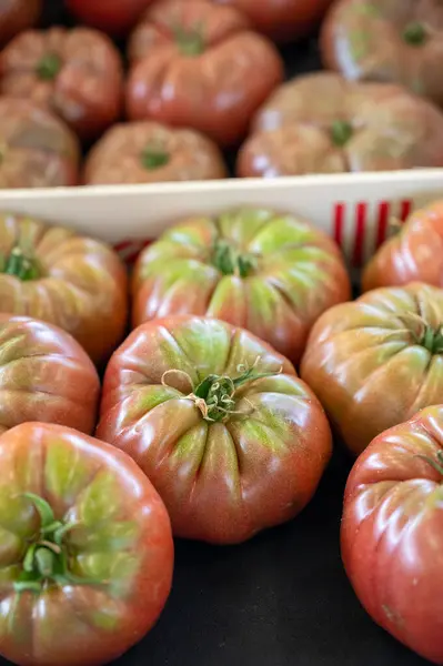 Saboroso Grande Tomate Francês Maduro Mercado Agricultores Provença Verão — Fotografia de Stock