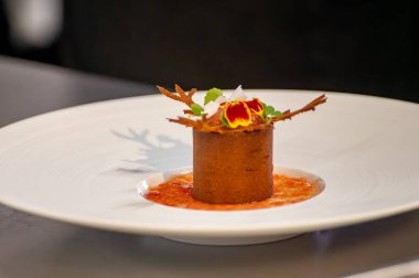 Ziyaretçiler için özel tatma etkinliği, bir bardak şampanyayla yemek eşleşmesi, Fransa 'da kış yemekleri ve şarap festivalinde ünlü aşçıların hazırladığı lezzetli yemekler.