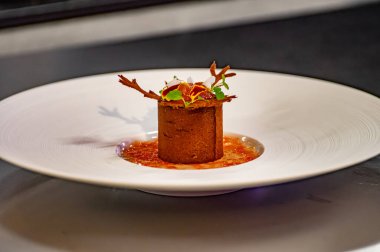 Ziyaretçiler için özel tatma etkinliği, bir bardak şampanyayla yemek eşleşmesi, Fransa 'da kış yemekleri ve şarap festivalinde ünlü aşçıların hazırladığı lezzetli yemekler.