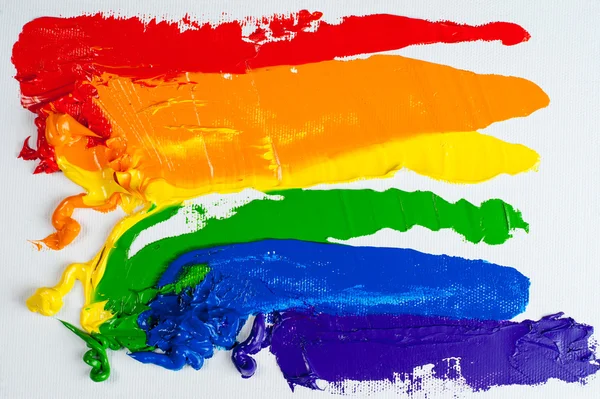 Arco-íris gay orgulho bandeira — Fotografia de Stock
