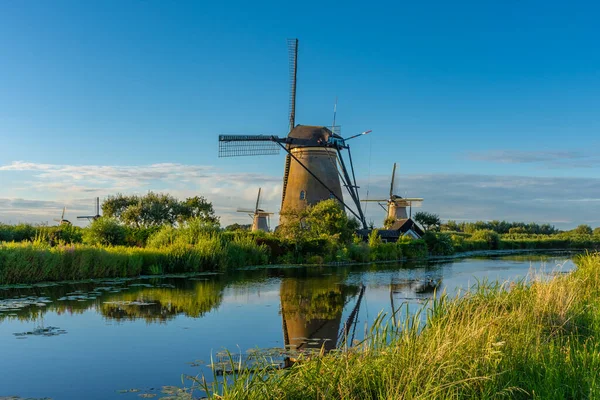 Los Famosos Molinos Kinderdijk Los Países Bajos — Foto de Stock