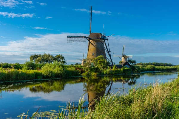 Los Famosos Molinos Kinderdijk Los Países Bajos — Foto de Stock