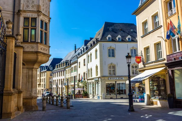 Luxemburgo Cidade Luxemburgo Julho 2020 Rua Principal Centro Histórico — Fotografia de Stock