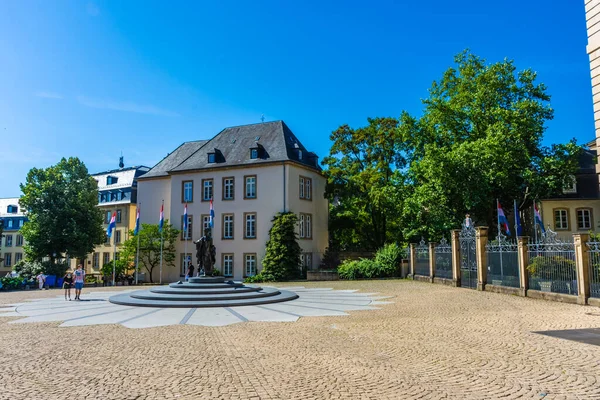 Luxemburgo Luxemburgo Julio 2020 Plaza Centro Histórico — Foto de Stock