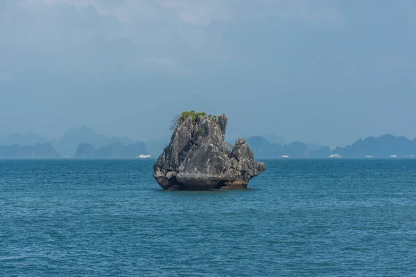 Eenzame Zee Stapel Long Bay Vietnam — Stockfoto