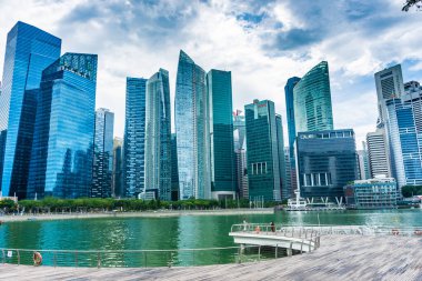 SINGAPORE, 3 Ekim 2019: Singapur Modern İş Bölgesi