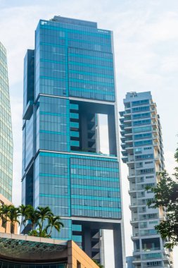 SINGAPORE, 3 EKİM 2019: Orchard Yolu 'nda modern mimari